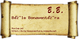 Bőle Bonaventúra névjegykártya